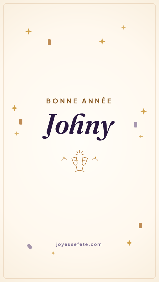 Image « Bonne année Johny » au format story