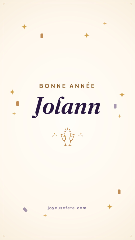 Image « Bonne année Jolann » au format story