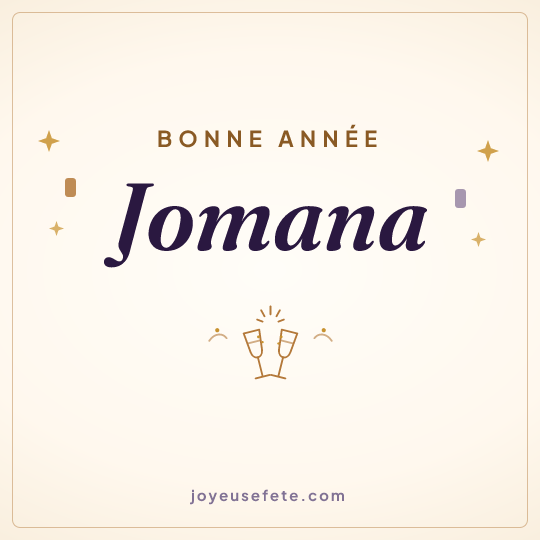 Image carrée « Bonne année Jomana » pour WhatsApp