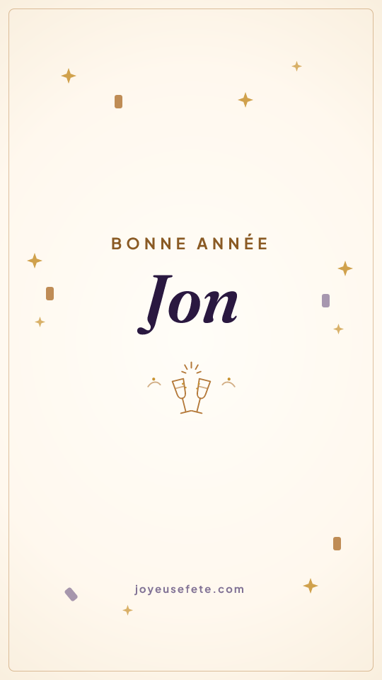 Image « Bonne année Jon » au format story