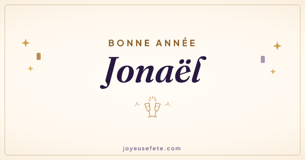 Image « Bonne année Jonaël » au format large