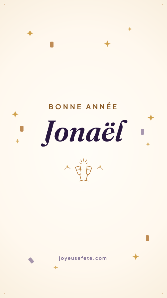 Image « Bonne année Jonaël » au format story