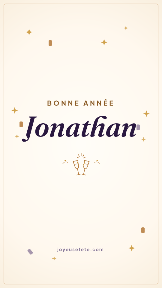 Image « Bonne année Jonathan » au format story