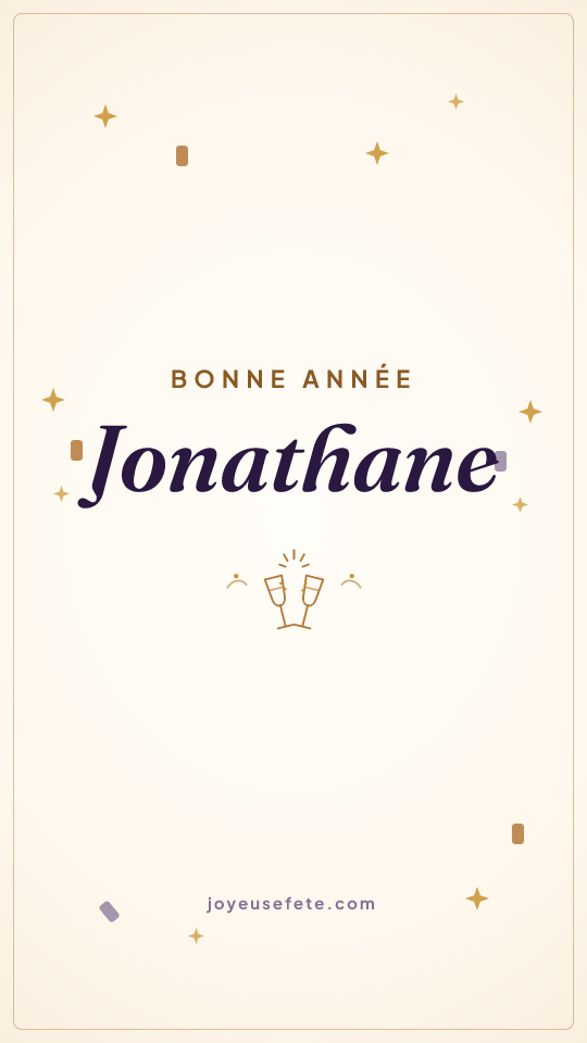 Image « Bonne année Jonathane » au format story