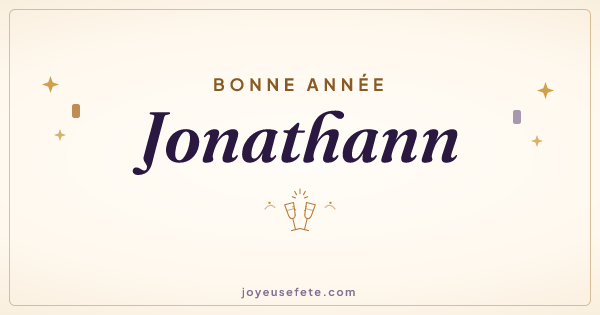 Image « Bonne année Jonathann » au format large