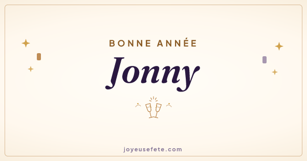 Image « Bonne année Jonny » au format large