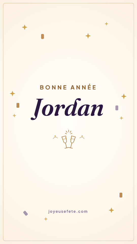 Image « Bonne année Jordan » au format story