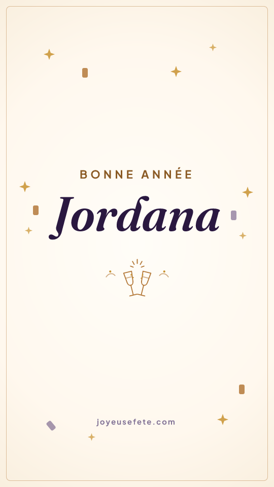 Image « Bonne année Jordana » au format story
