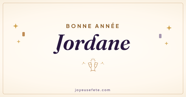 Image « Bonne année Jordane » au format large