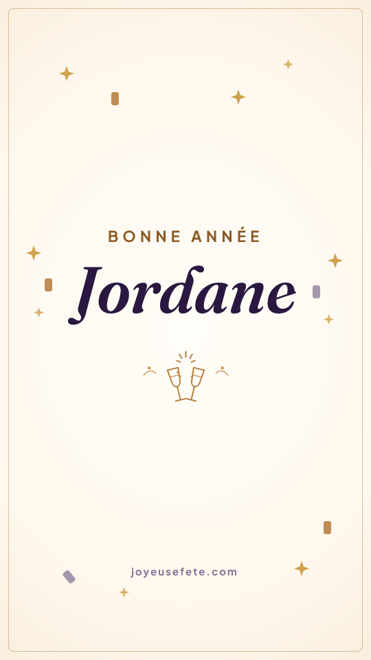 Image « Bonne année Jordane » au format story