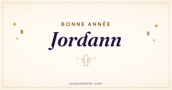Image « Bonne année Jordann » au format large