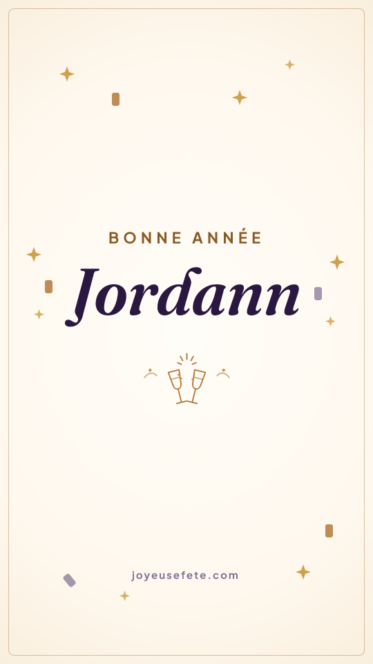 Image « Bonne année Jordann » au format story