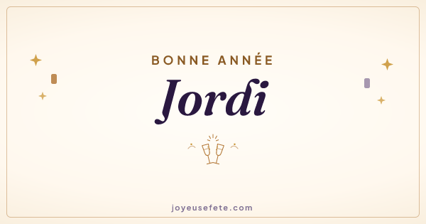 Image « Bonne année Jordi » au format large