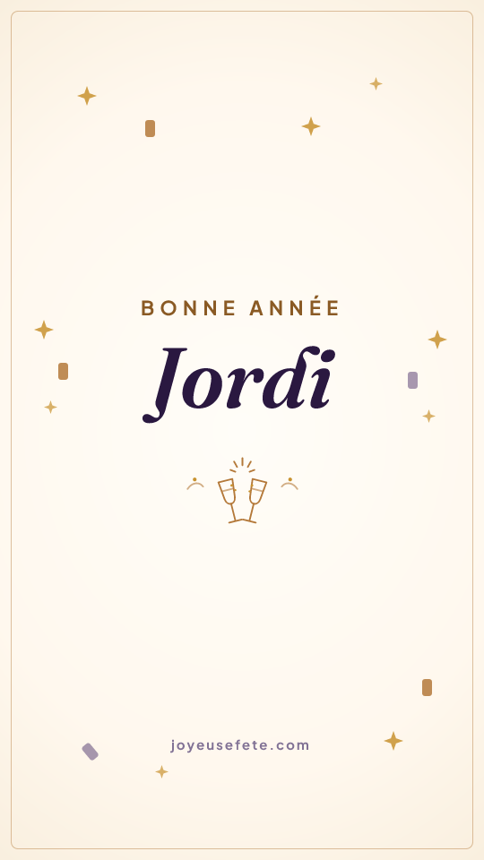 Image « Bonne année Jordi » au format story