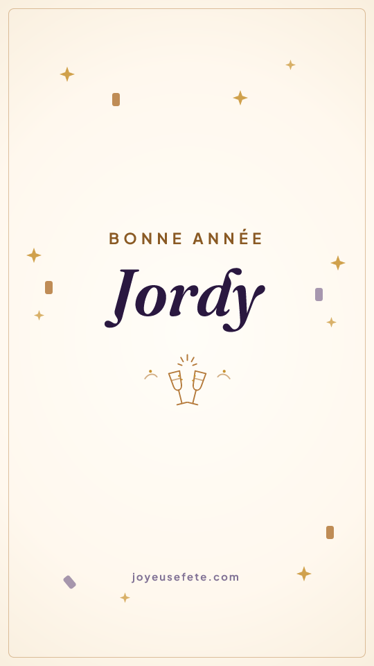 Image « Bonne année Jordy » au format story