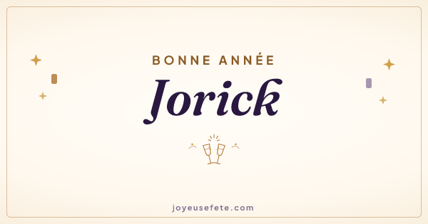 Image « Bonne année Jorick » au format large