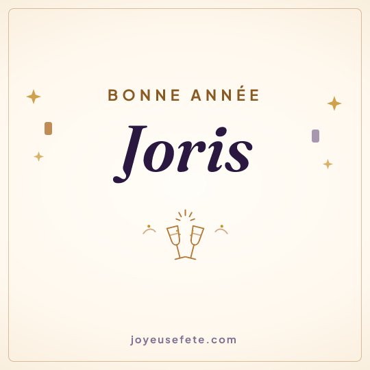 Image carrée « Bonne année Joris » pour WhatsApp