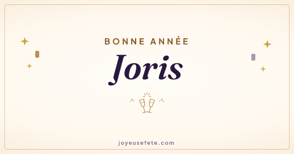 Image « Bonne année Joris » au format large