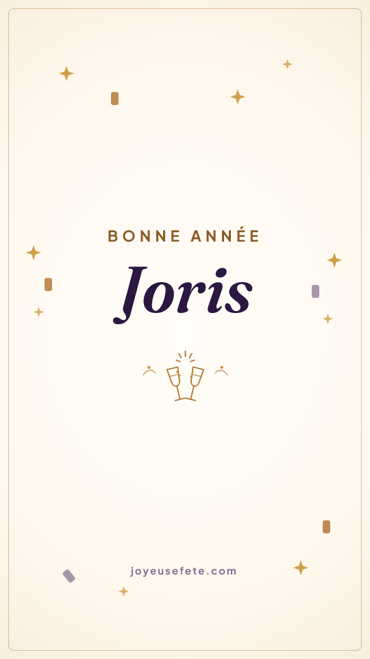 Image « Bonne année Joris » au format story