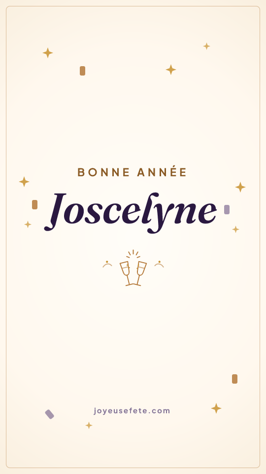 Image « Bonne année Joscelyne » au format story