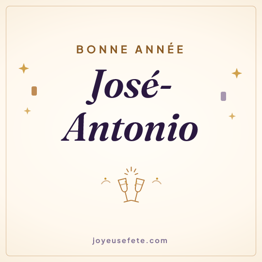 Image carrée « Bonne année José-Antonio » pour WhatsApp