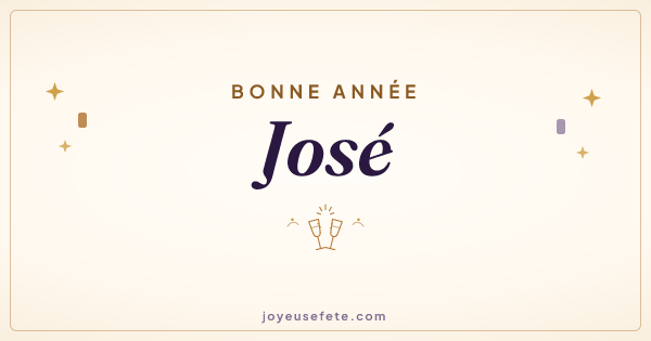 Image « Bonne année José » au format large