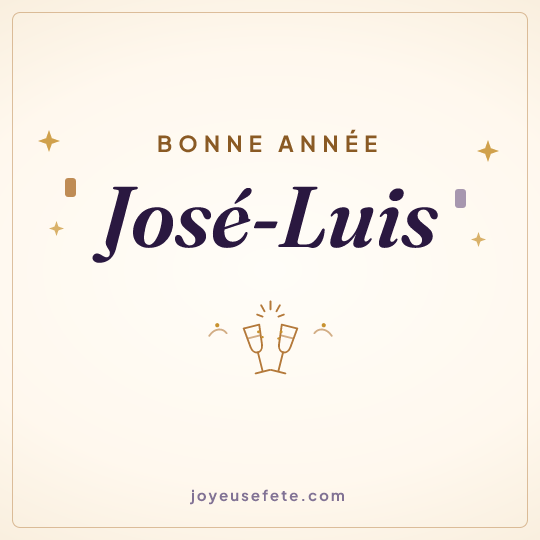Image carrée « Bonne année José-Luis » pour WhatsApp