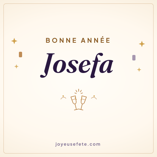 Image carrée « Bonne année Josefa » pour WhatsApp
