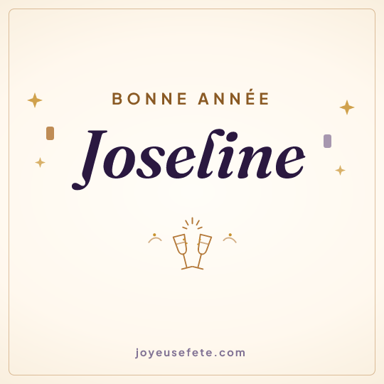 Image carrée « Bonne année Joseline » pour WhatsApp