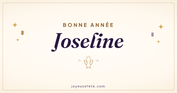 Image « Bonne année Joseline » au format large