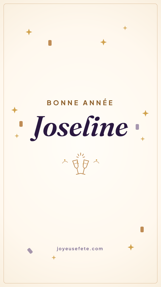 Image « Bonne année Joseline » au format story