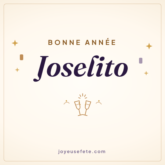 Image carrée « Bonne année Joselito » pour WhatsApp