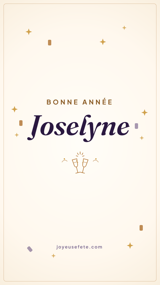 Image « Bonne année Joselyne » au format story
