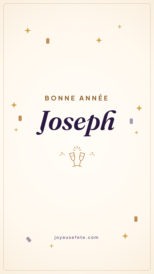 Image « Bonne année Joseph » au format story