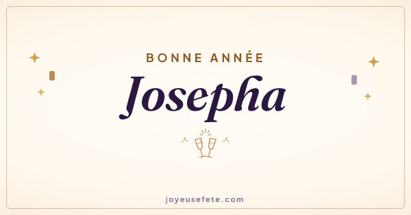 Image « Bonne année Josepha » au format large