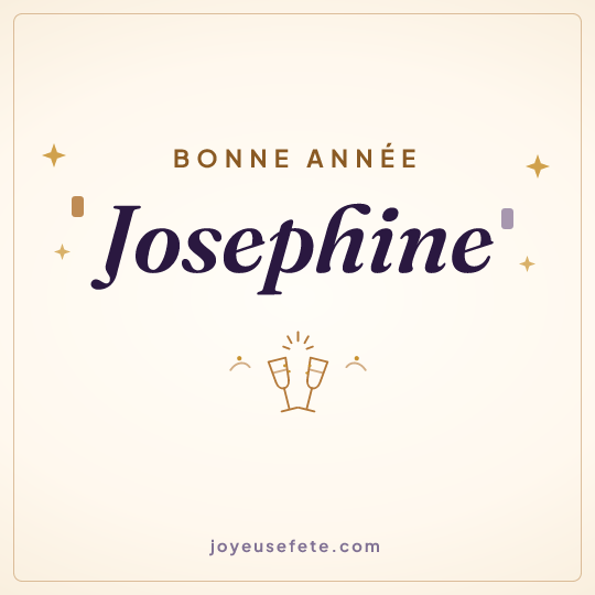 Image carrée « Bonne année Josephine » pour WhatsApp