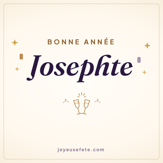 Image carrée « Bonne année Josephte » pour WhatsApp