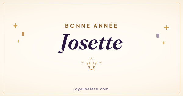 Image « Bonne année Josette » au format large