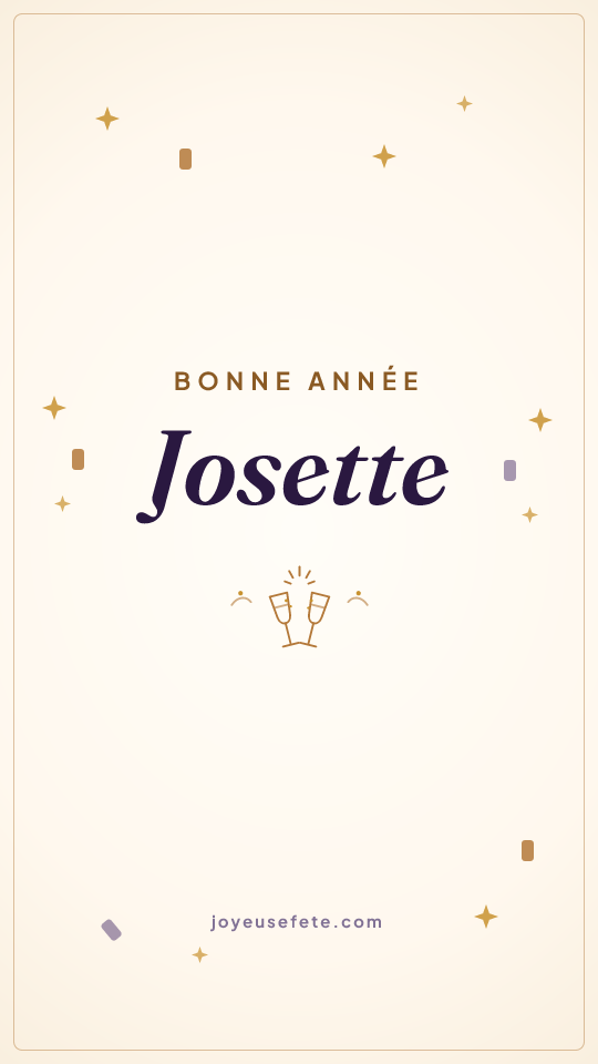 Image « Bonne année Josette » au format story