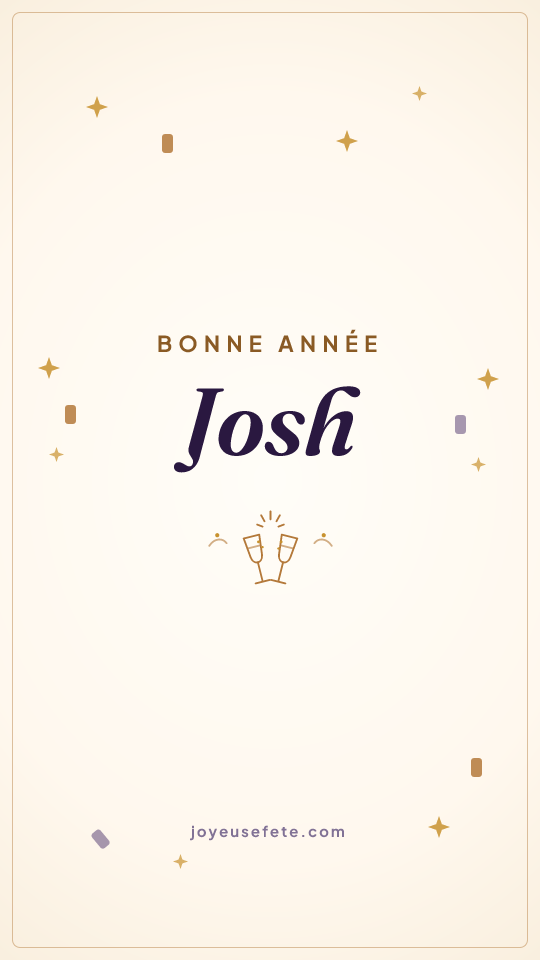 Image « Bonne année Josh » au format story