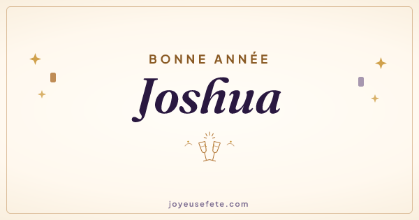 Image « Bonne année Joshua » au format large