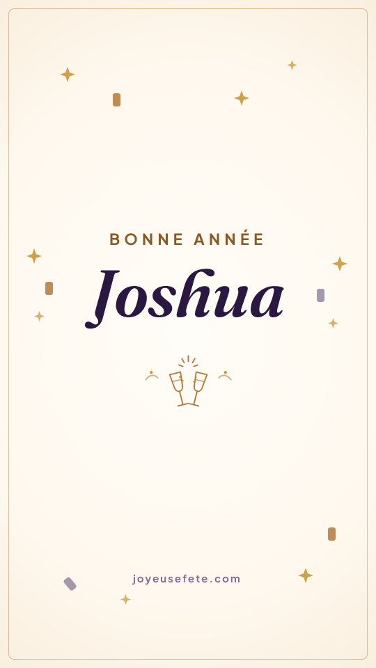 Image « Bonne année Joshua » au format story