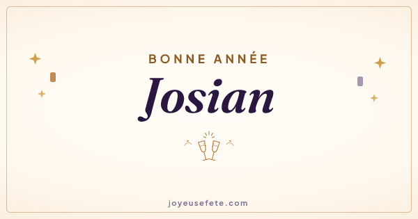 Image « Bonne année Josian » au format large