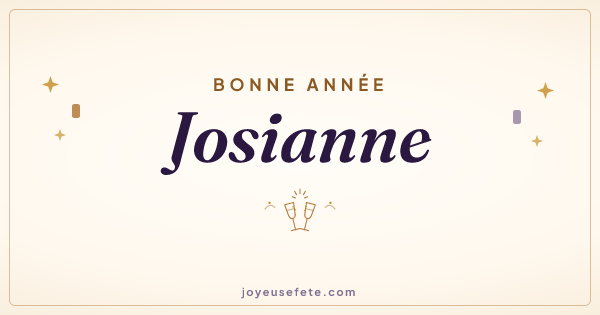 Image « Bonne année Josianne » au format large