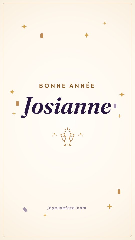 Image « Bonne année Josianne » au format story