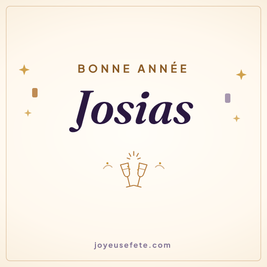 Image carrée « Bonne année Josias » pour WhatsApp