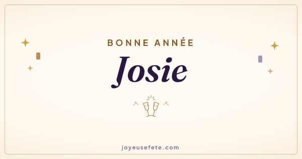 Image « Bonne année Josie » au format large