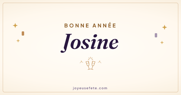 Image « Bonne année Josine » au format large