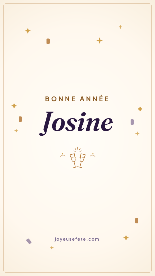 Image « Bonne année Josine » au format story