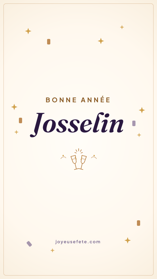 Image « Bonne année Josselin » au format story